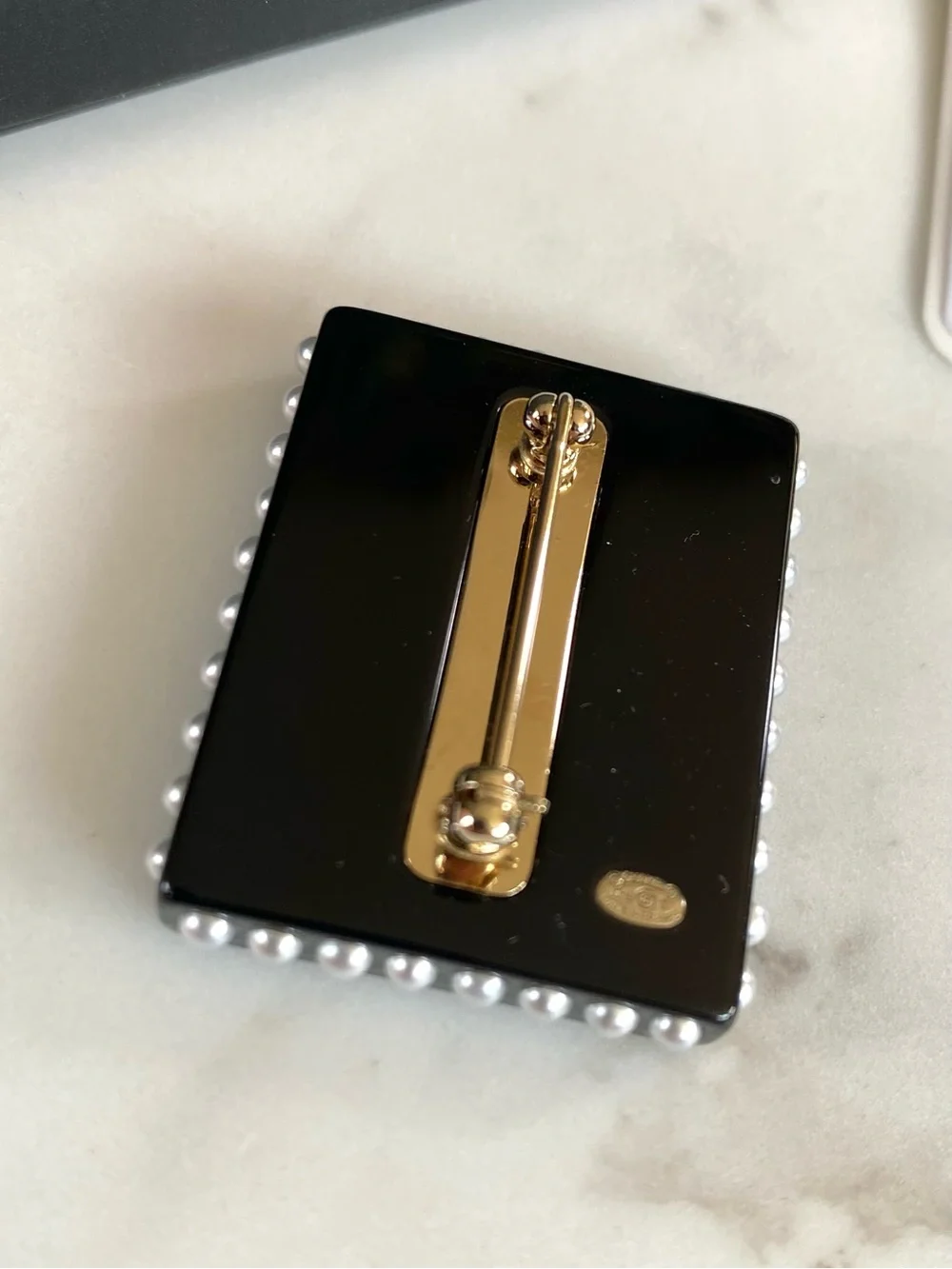 CHANEL - Enamel Coco Chanel Portrait Stamp-Style Brooch 2019